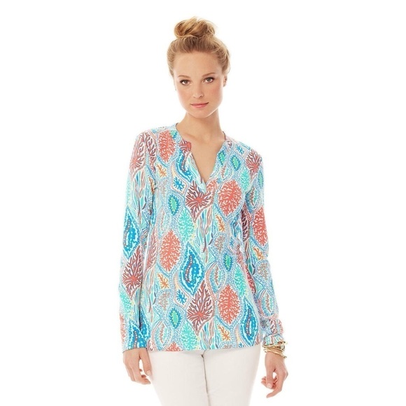 Lilly Pulitzer Tops - Lilly Pulitzer Odette Tunic Let Minnow